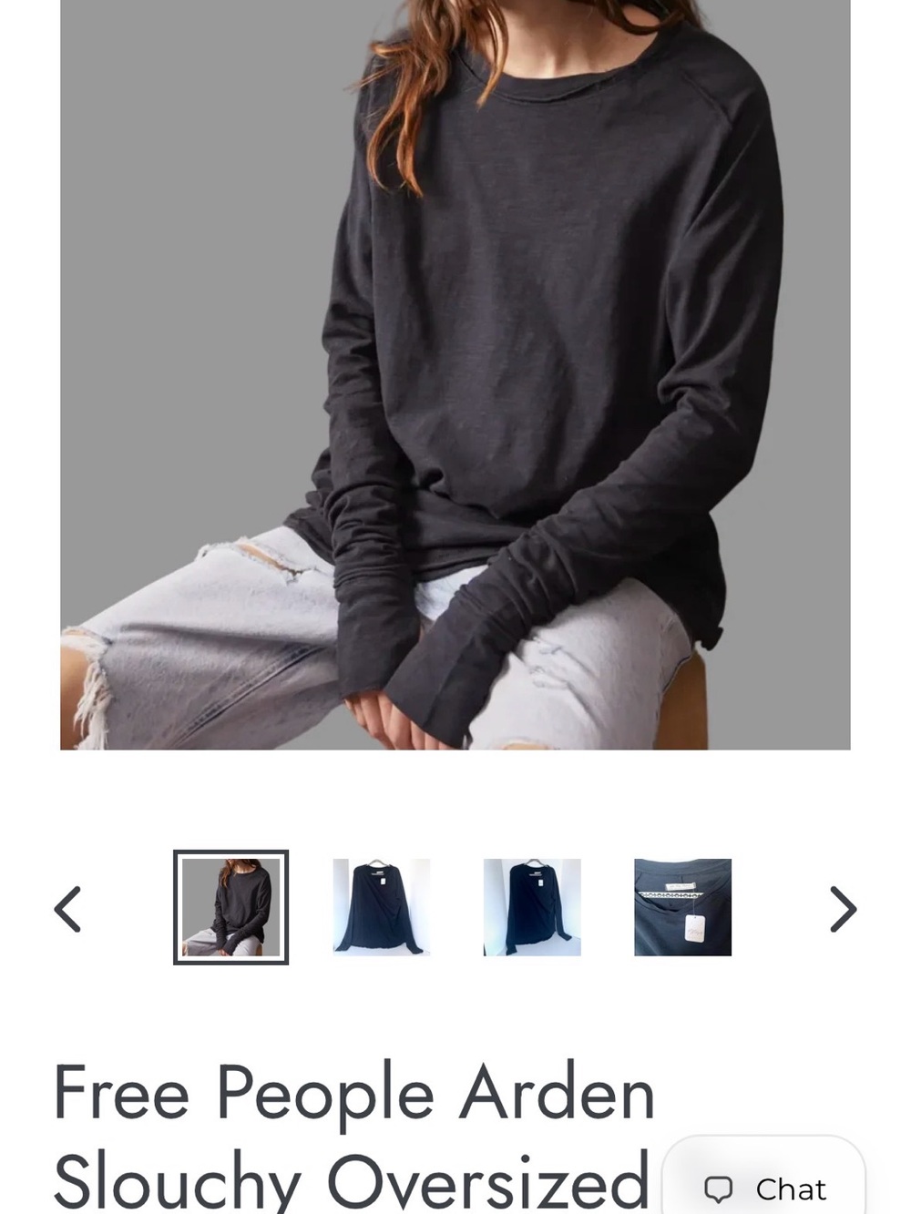 Free People Arden Slouchy Oversized Men's Sweater - Black size Large